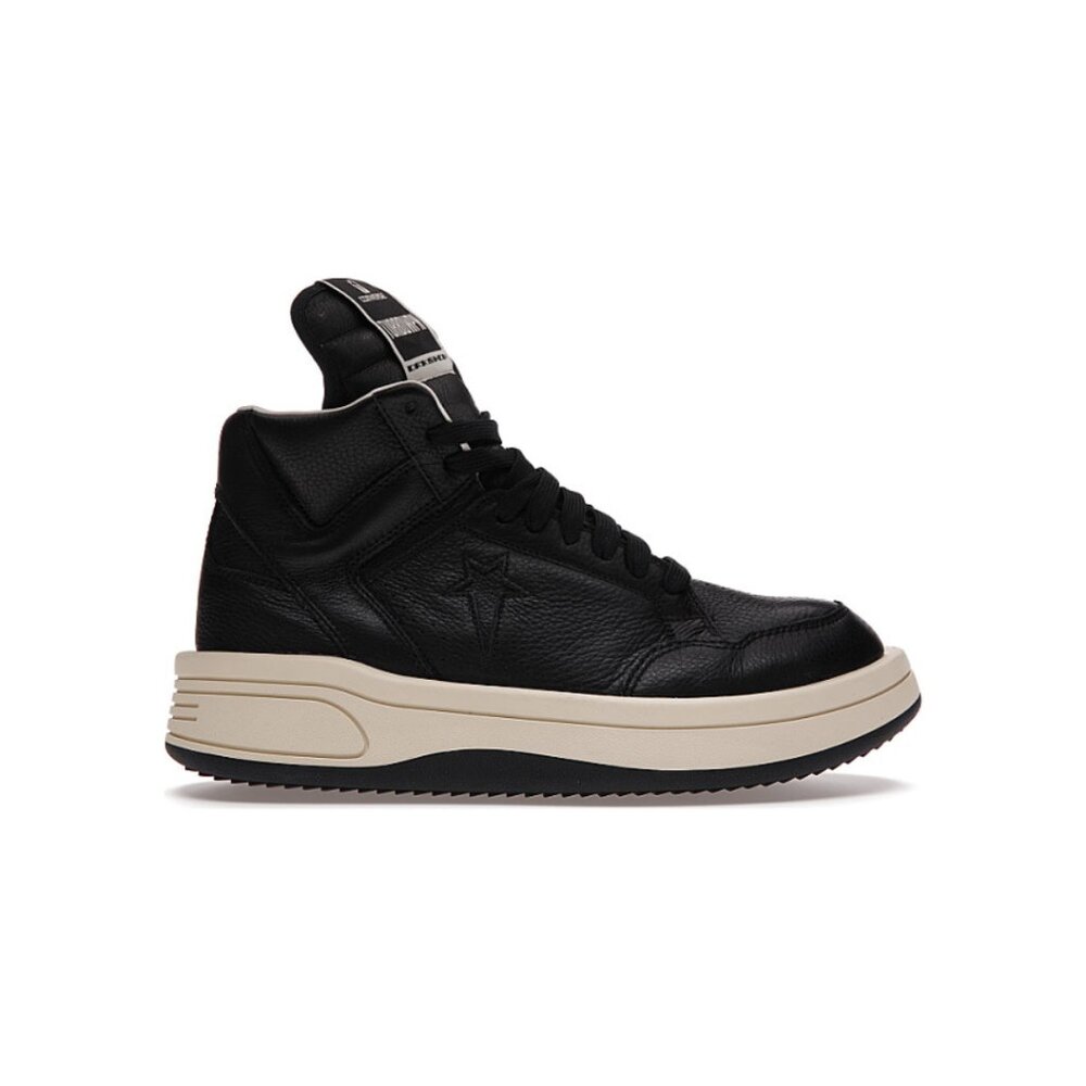 Rick Owens x Converse DRKSHDW TURBOWPN Mid Black Cloud Cream Sneakers Luxury